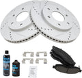 Front Brake Pad & Rotor Kit Premium G-Coated Ceramic - Quiet Stopping