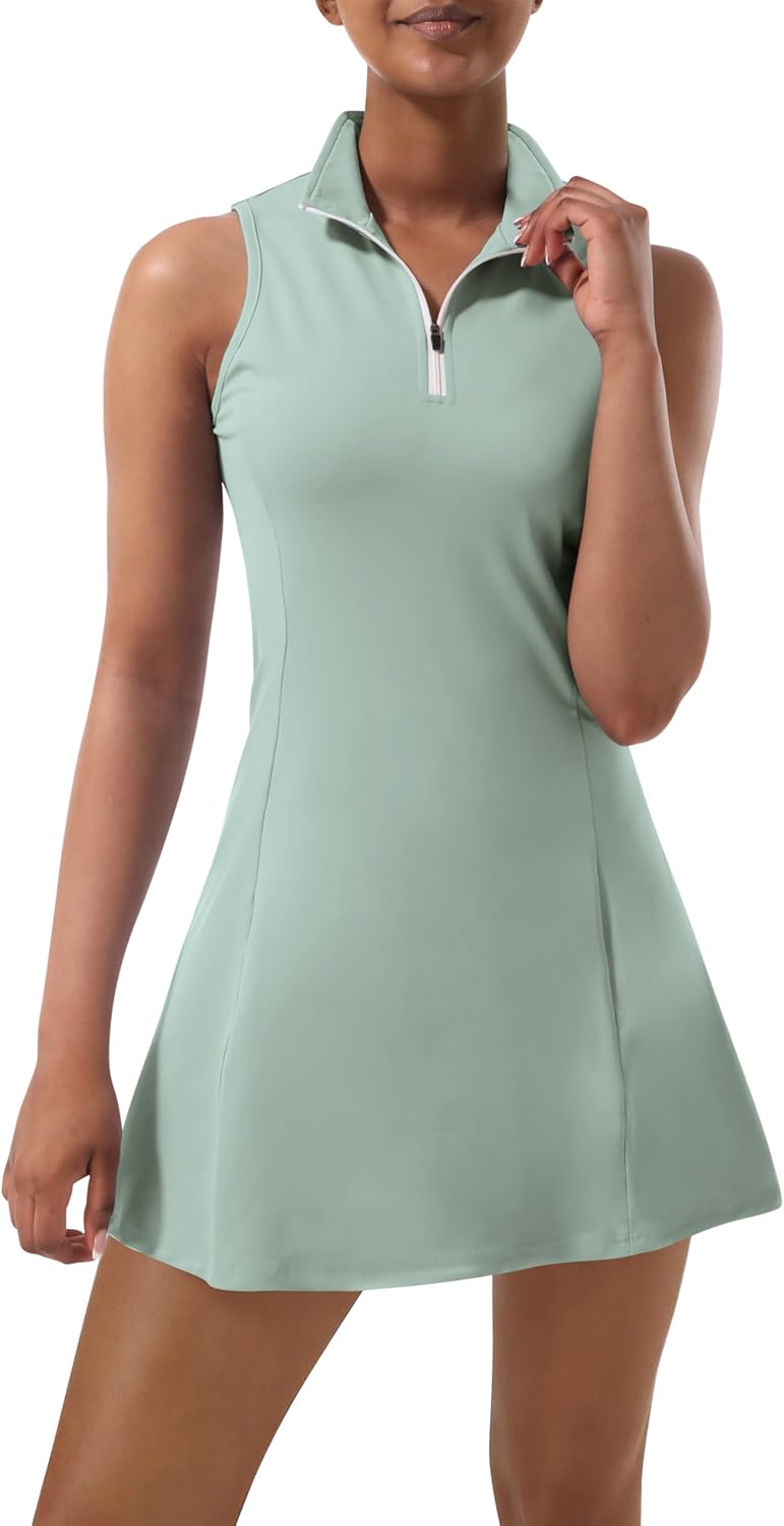Tennis Dress for Women with Built in Shorts and Pockets
