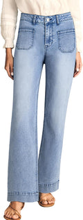Astylish Women's Wide Leg Jeans High Waisted Stretchy Straight Leg