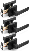 Probrico Modern Black Door Handle Set for Stylish Privacy Solutions