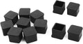 1 in x 1 in Rubber Square Feet Furniture Leg Caps - Floor Protector