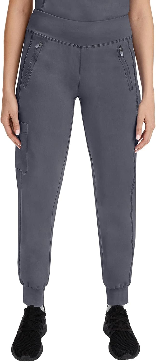 Healing Hands Jogger Scrubs for Women with 6 Pockets in Purple