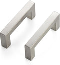 JOY DECOR 30 Pack 3 in Brushed Nickel Cabinet Handles - Durable Square