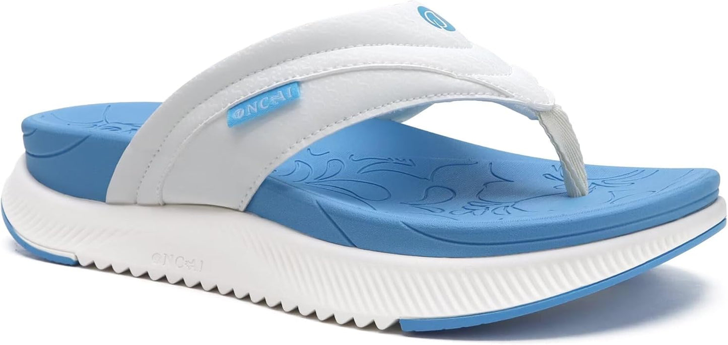 ONCAI Women's Orthotic Cushion Flip Flops for Comfort and Support