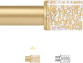 Gold Modern Acrylic Curtain Rods 28 to 48 in - Heavy Duty Decorative