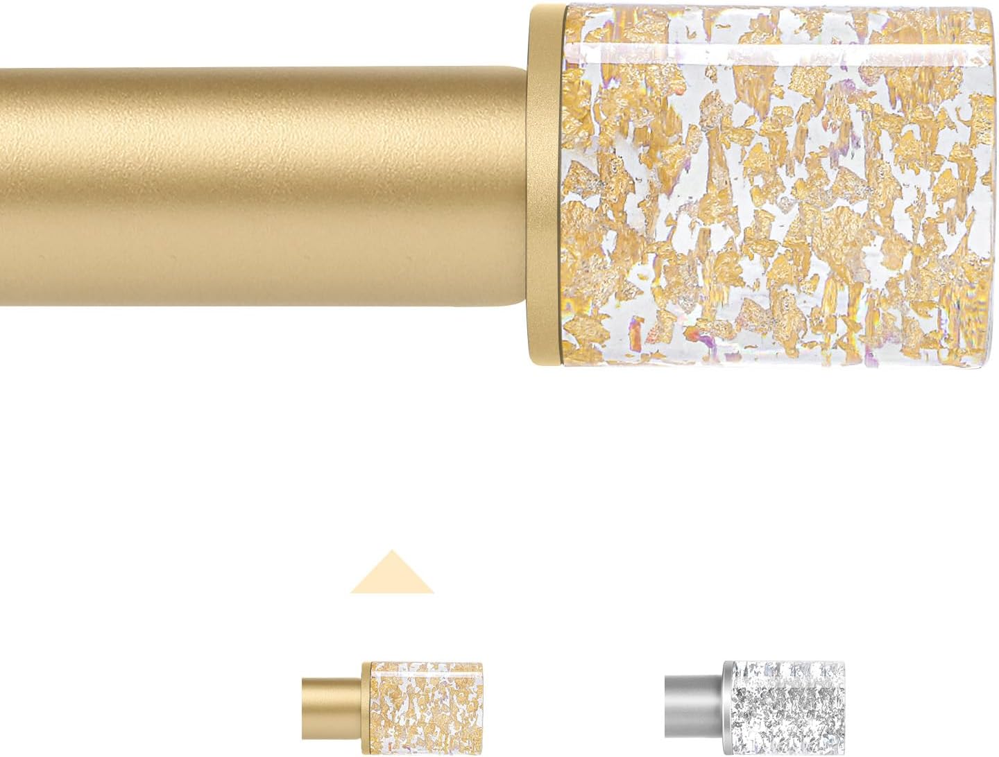 Adjustable Gold Acrylic Curtain Rods: Enhance Your Decor with Bling Finials!
