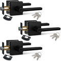 Different Key Entry Lever Lock Venetian Matt Black 3Pack - Reversible