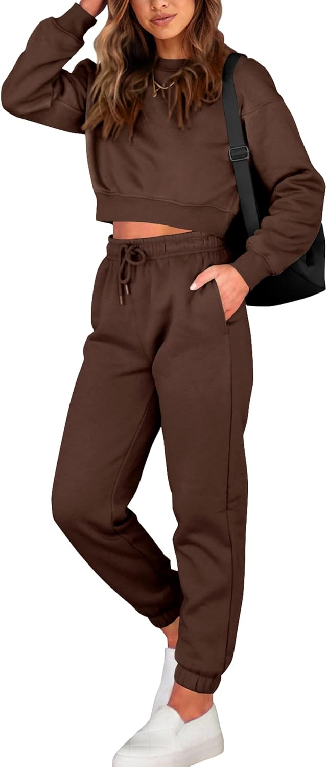 BTFBM Women 2 Piece Outfits Casual Sweatsuits with Pockets
