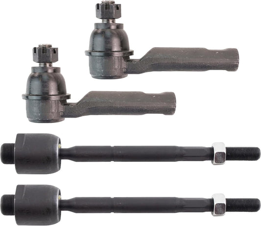 TRQ Front Inner and Outer Tie Rod Set for 2010-2022 Toyota 4Runner