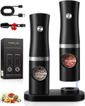 Rechargeable Electric Salt and Pepper Grinder Set - Rechargeable Mills