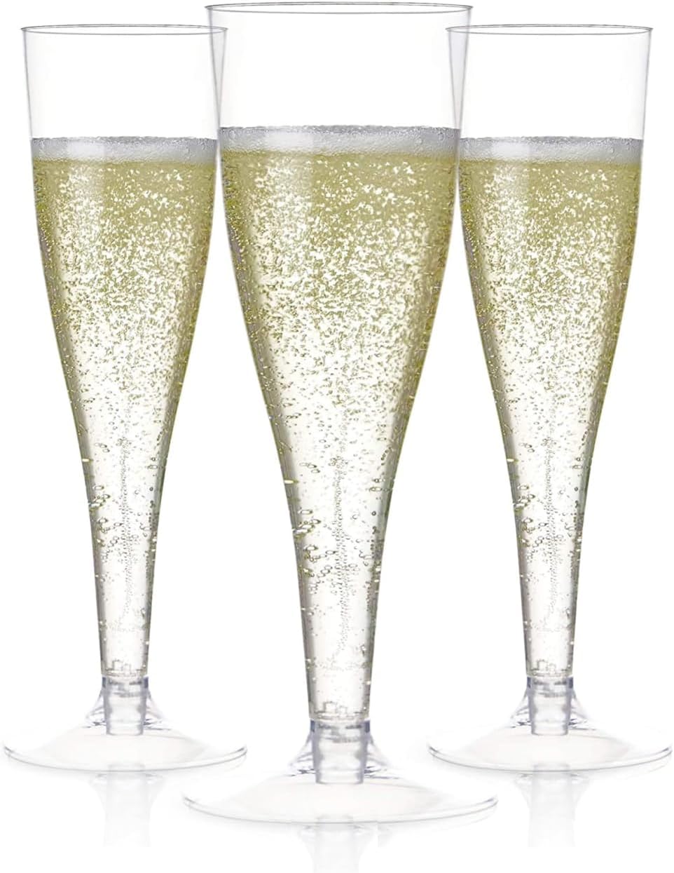 Elegant Plastic Champagne Flutes for Parties and Events - 200 Pack