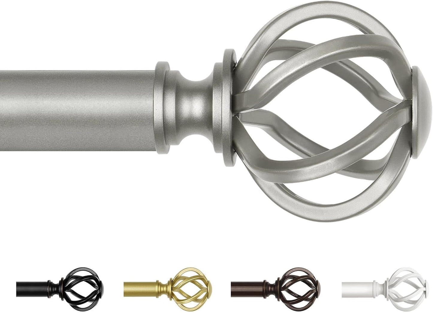 Long Curtain Rods for Windows 66 to 120 Inch with Elegant Design