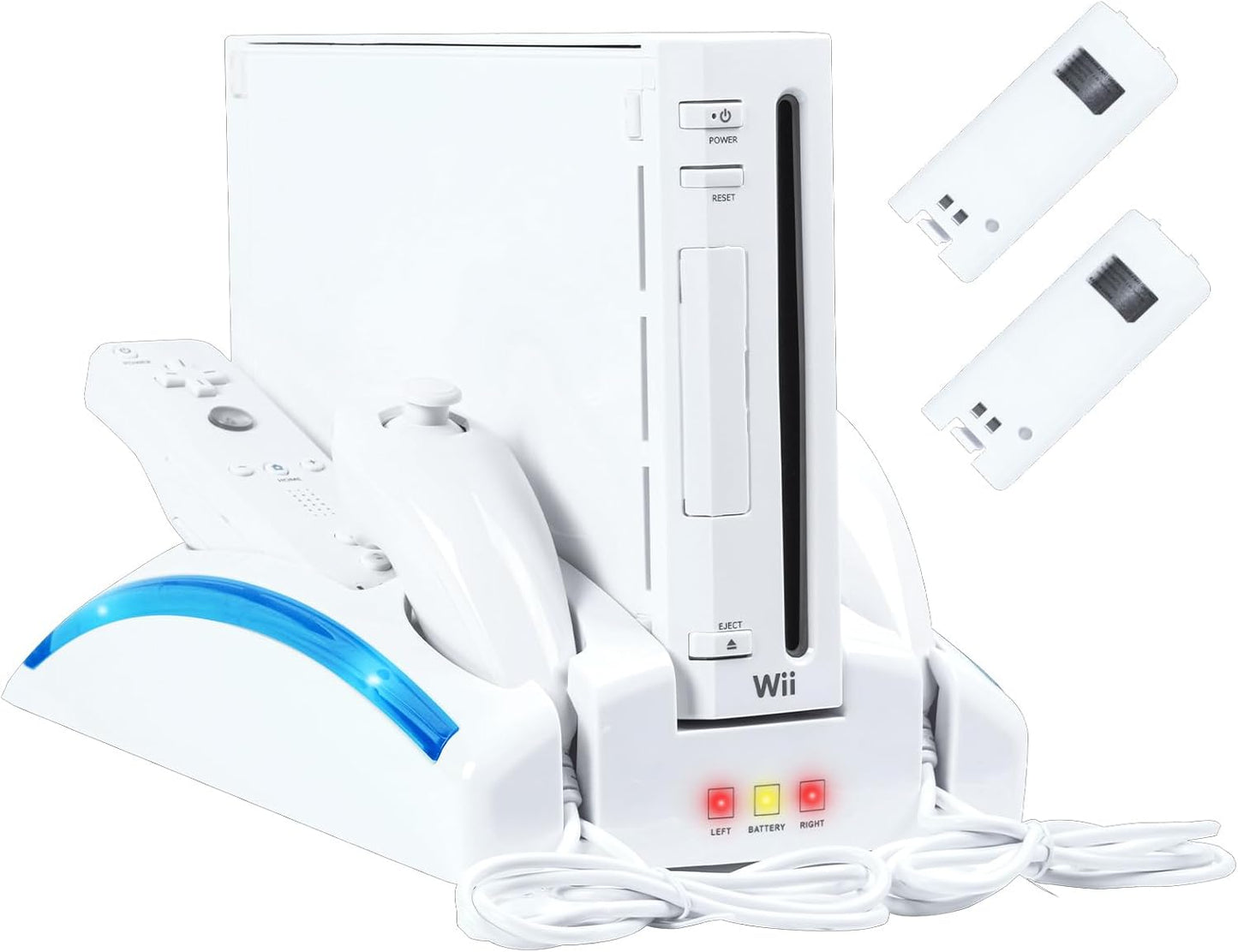 Wii Console Game Organizer Station with Remote Charger Stand