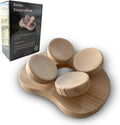 Wooden Sauna Headrest with Rotatable Disc - Ergonomic Sauna Pillow