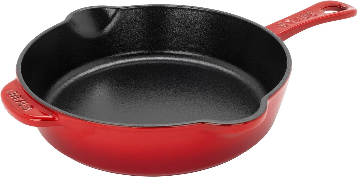 STAUB Cast Iron 8.5-inch Traditional Deep Skillet for Cooking