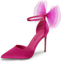 DREAM PAIRS Women's Strappy Pointed Toe Stiletto Pumps - Elegant 4-in