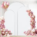 Wedding Arch Cover White Spandex Fitted Set of 3 - Stretchy Backdrop