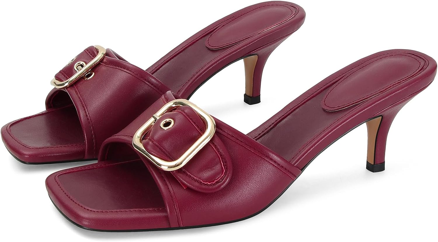 Dsevht Black Kitten Heel Sandals for Effortless Style and Comfort