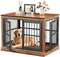 42 in Solid Wood Dog Crate Furniture for Large and Medium Dogs