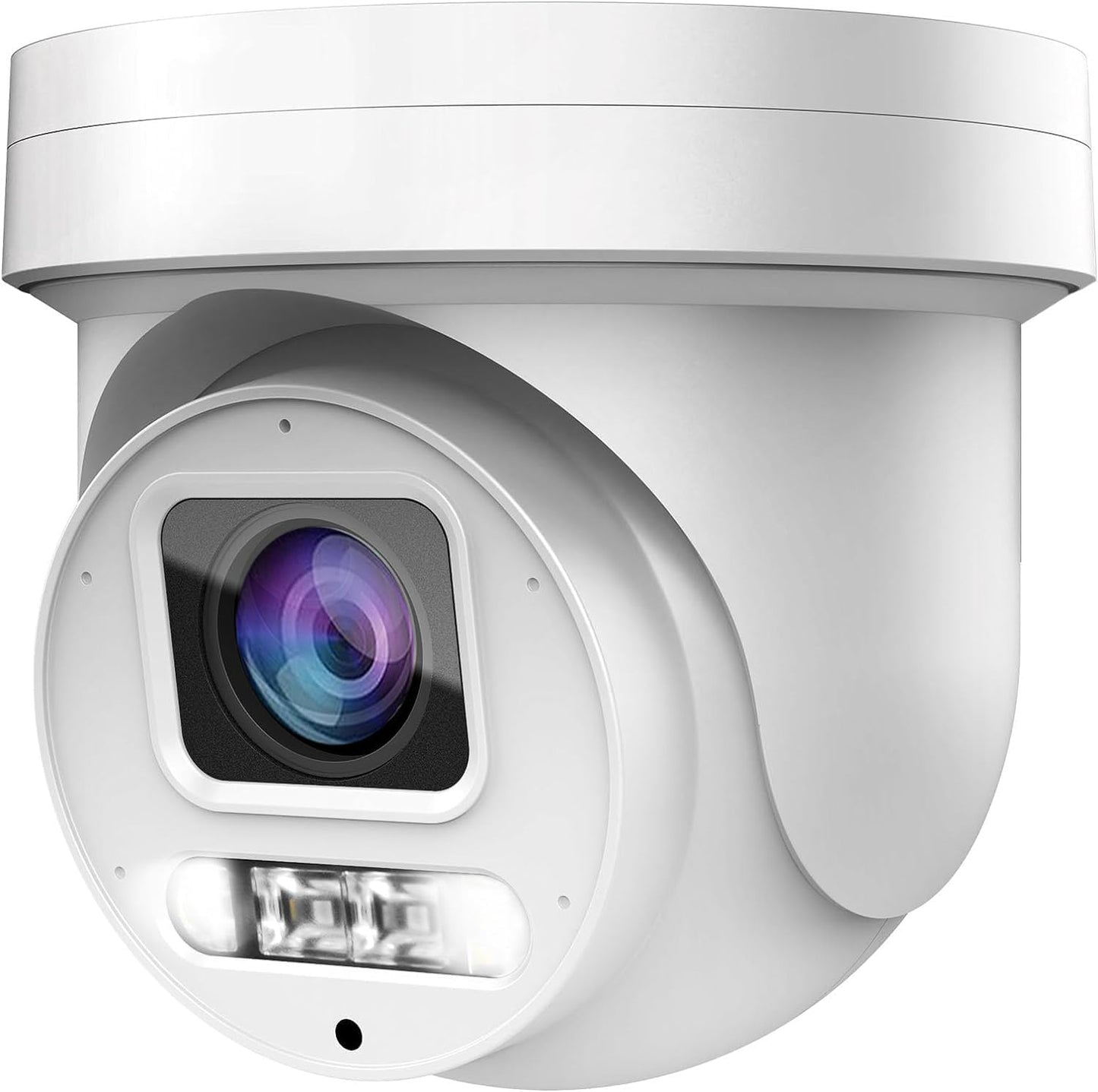 Real HD 4K 8MP Mini PTZ Dome PoE IP Camera with Night Vision