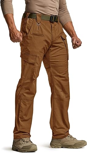 CQR Men's Flex Ripstop Tactical Pants for Outdoor Adventures