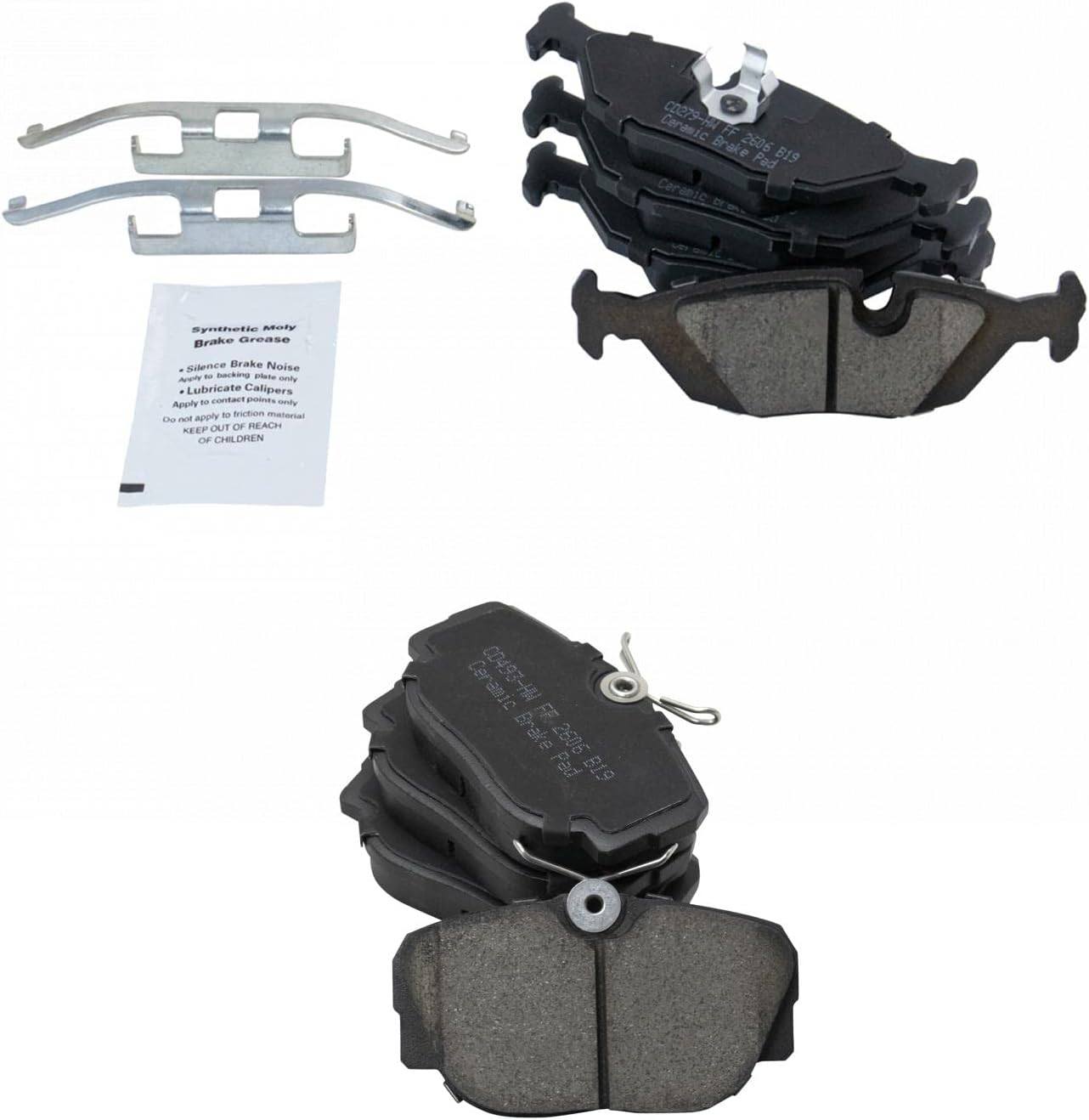 TRQ Front and Rear Brake Pad Set for BMW 318i and 325 Series