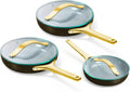 Caraway Ceramic Nonstick Fry Pan Set with Glass Lids - Durable