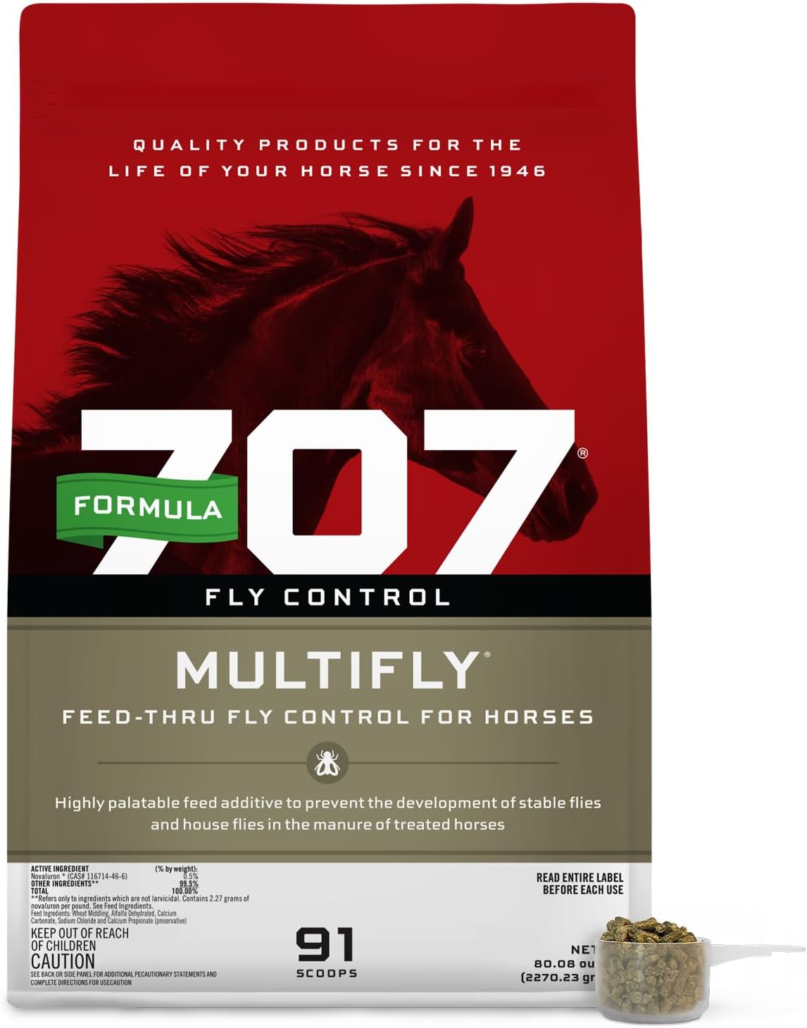 Formula 707 MultiFly Feed-Thru Fly Control Pellets for Horses