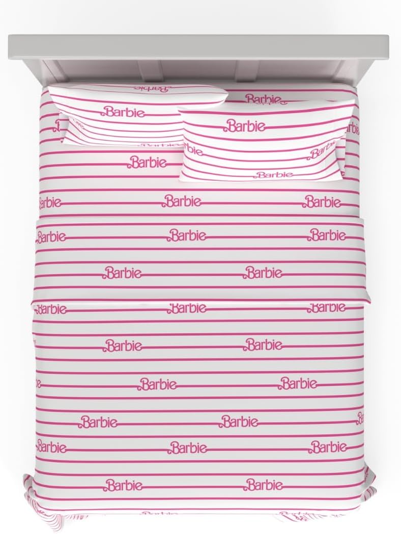 Barbie Logo Bedding Super Soft Cozy Microfiber Sheet Set