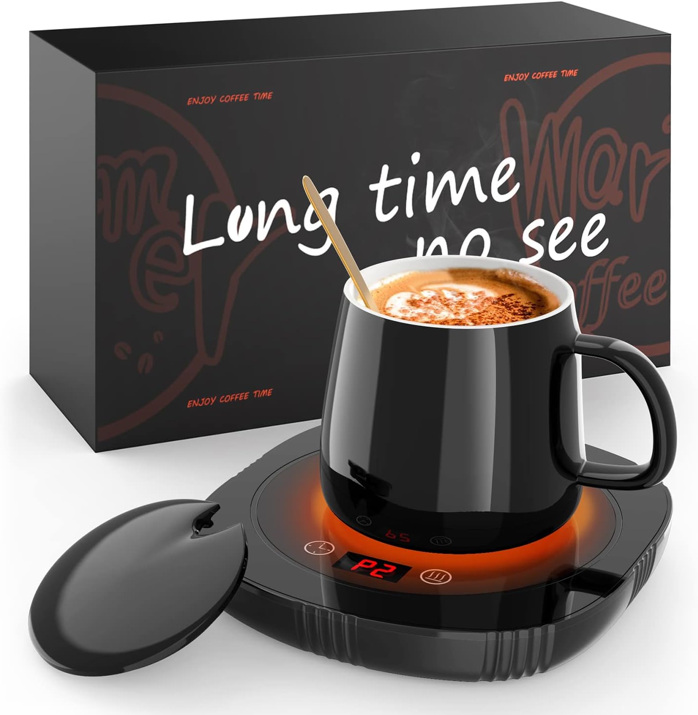BAPOLE Coffee Mug Warmer: 2 Temp Settings, Auto Shut Off