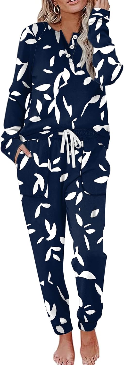 WIHOLL Two Piece Outfits for Women Lounge Sets with Pockets