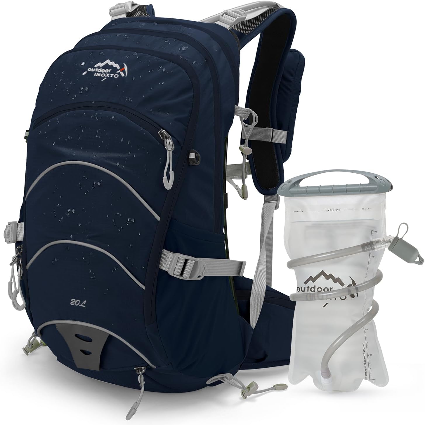 Hydration Pack 20L Backpack with 2L Bladder for Outdoor Adventures