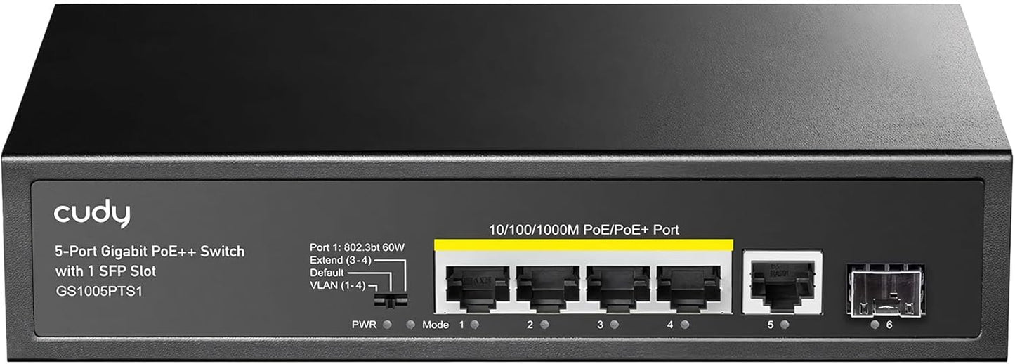 Cudy GS1005P 5 Port Gigabit PoE Switch for Home and Office