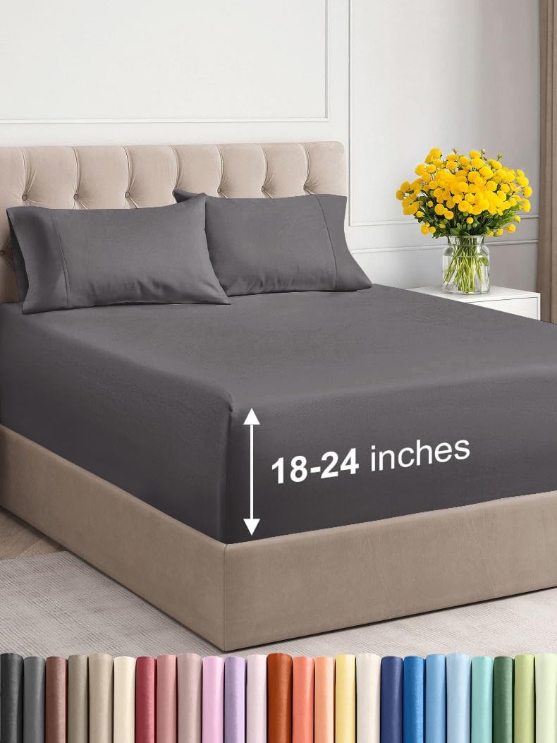 Extra Deep Twin XL Sheet Set - Soft & Breathable Hotel Luxury