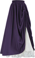 Scarlet Darkness Maxi Long Skirt Double Layered Renaissance Skirt have