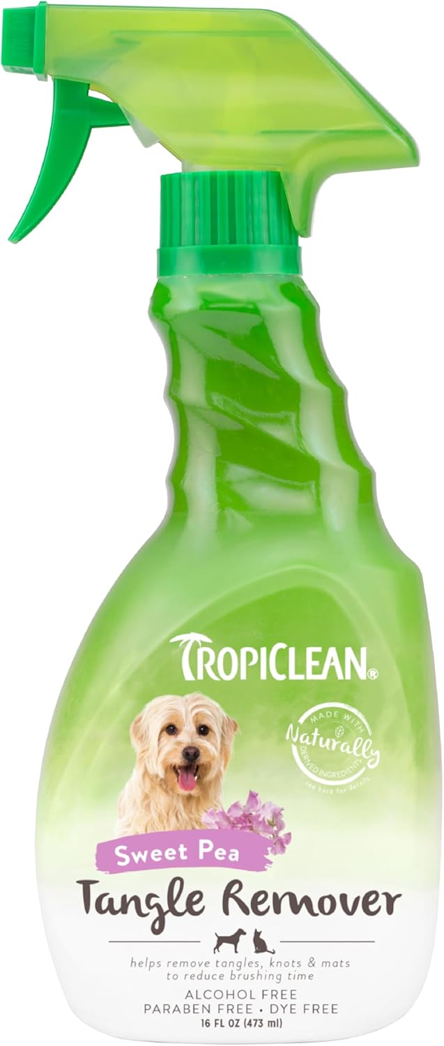 TropiClean Detangler Spray | Doodle-friendly Conditioning | Sweet 16oz USA-made 