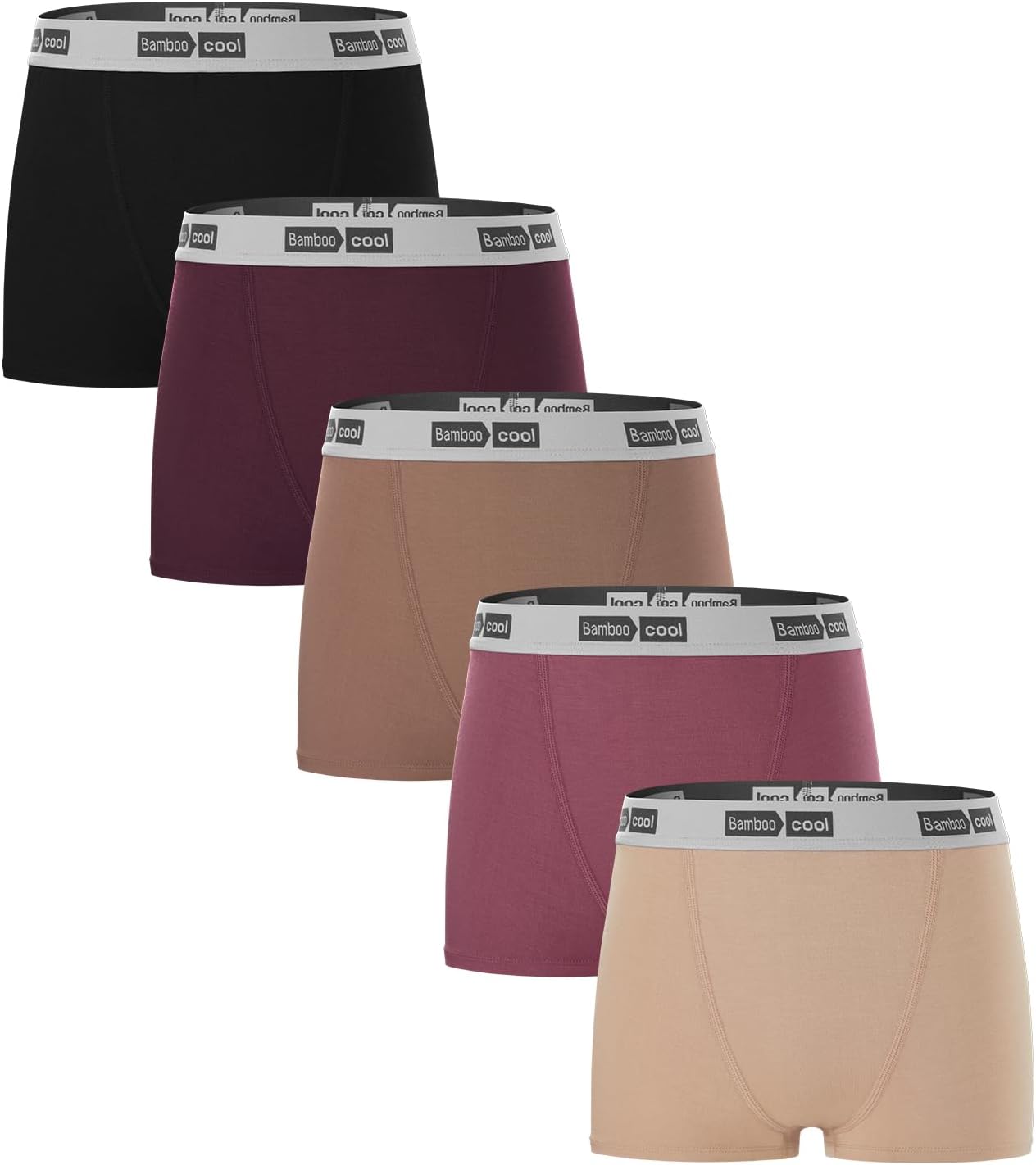 Bamboo Cool Womens Bamboo Boxer Briefs Soft Stretch Boy Shorts