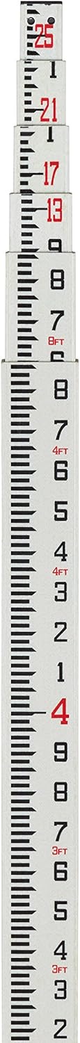 AdirPro 25-Foot Fiberglass Grade Rod for Accurate Leveling