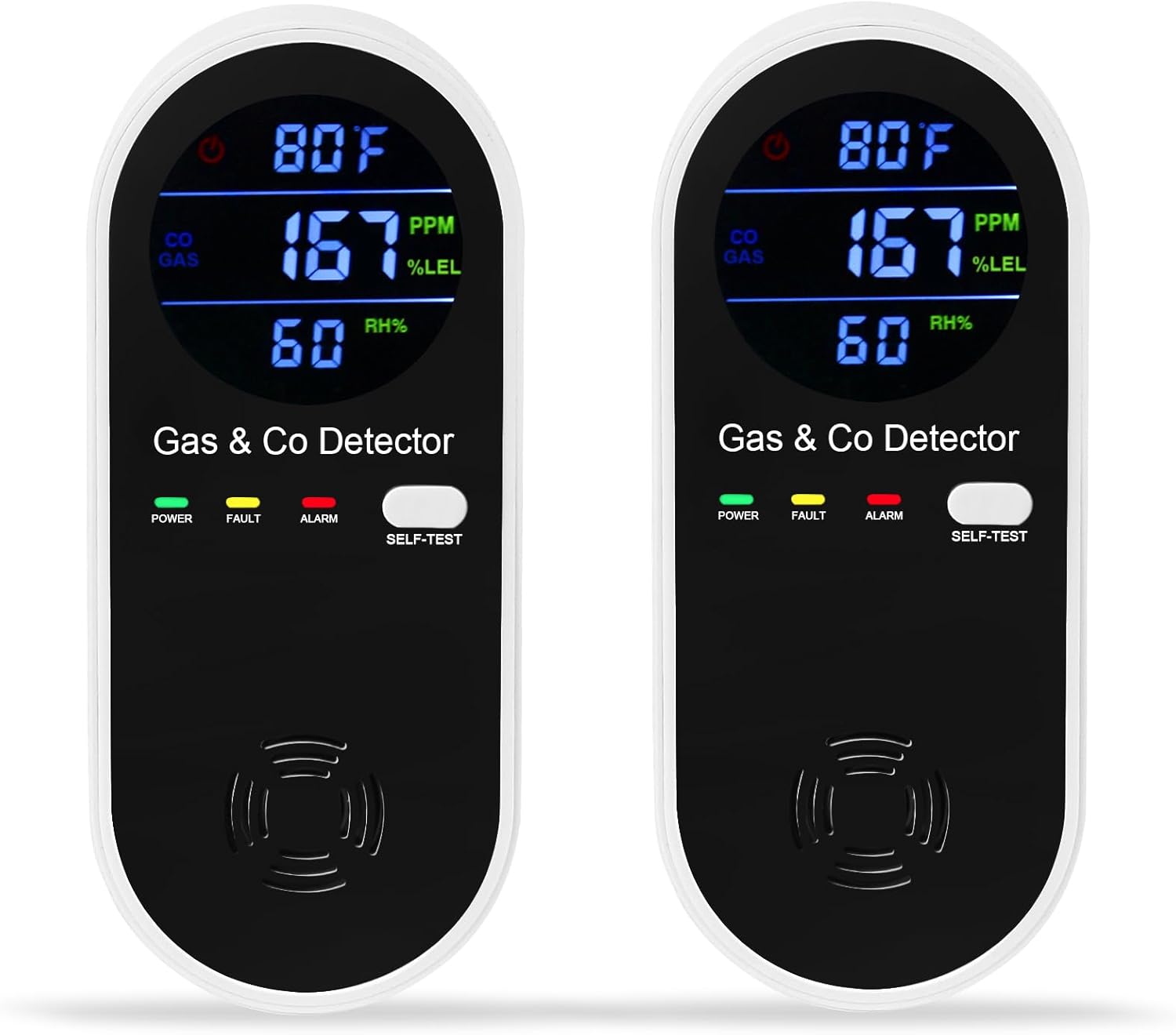 4-in-1 Natural Gas & Carbon Monoxide Detector for Home Safety