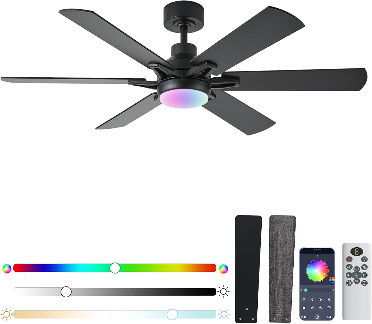 52in Ceiling Fans with Lights for Modern Living Spaces