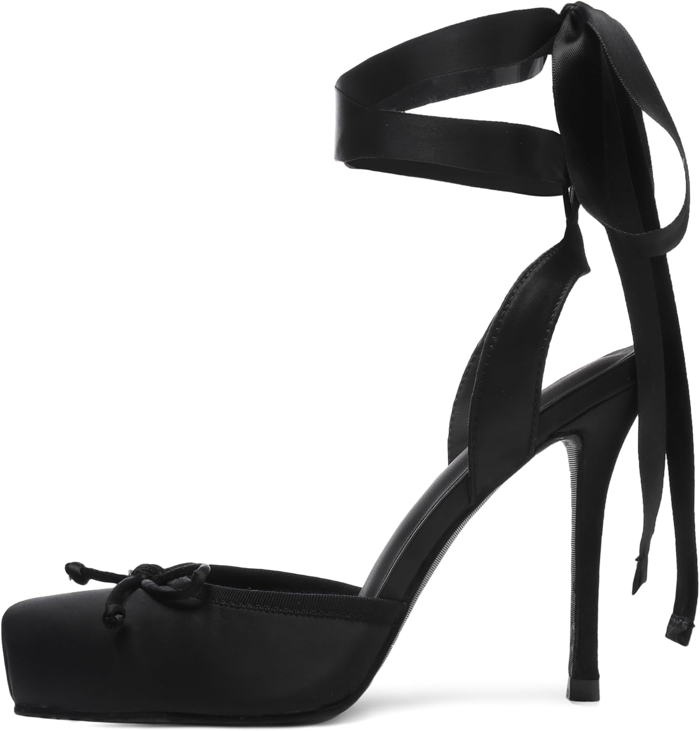 Satin Ballet Heels for Women with Elegant Stiletto Design