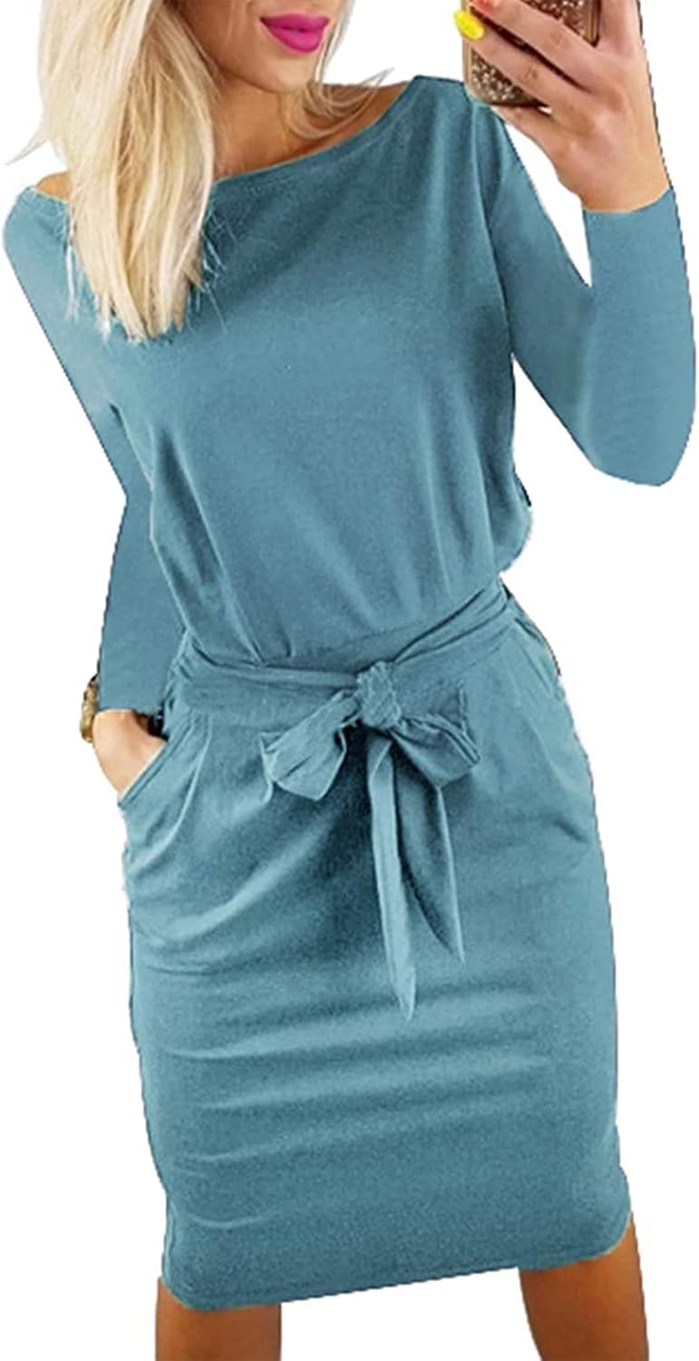 PRETTYGARDEN Women's Fall Bodycon Party Dress with Pockets