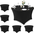 Fitted Round Table Cloth 48 in for 4 ft Tables - Stretch Spandex Cover