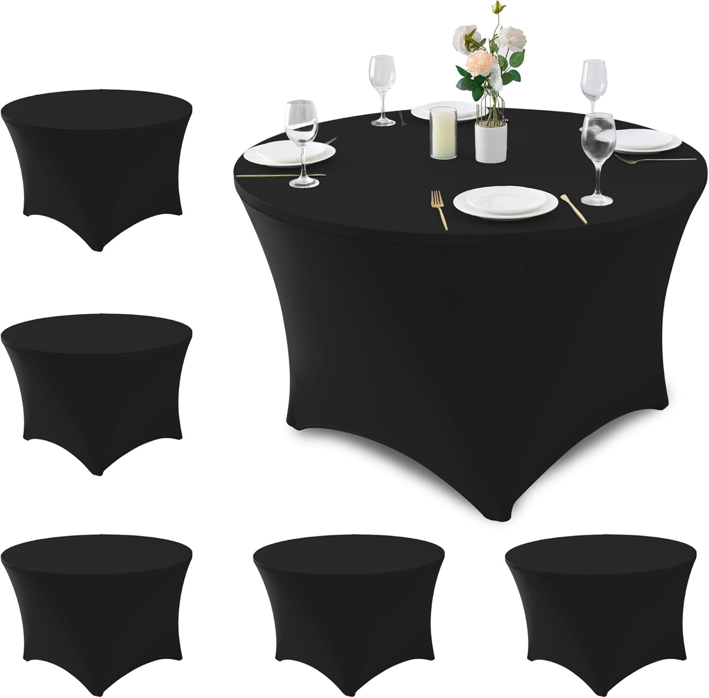 Fitted Table Cloth Round Cover 4ft for Weddings and Events