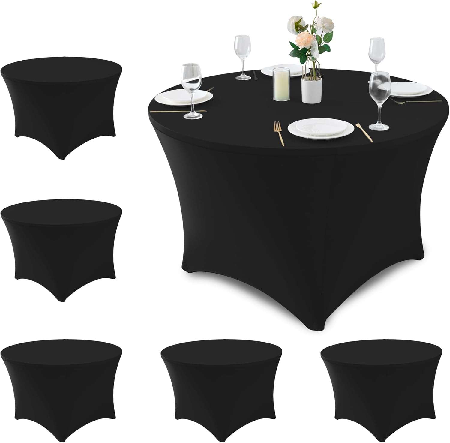 Fitted Table Cloth Round Cover 4ft for Weddings and Events