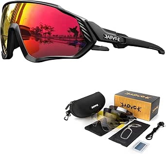 KAPVOE Cycling Glasses Polarized Sports Sunglasses for All Sports