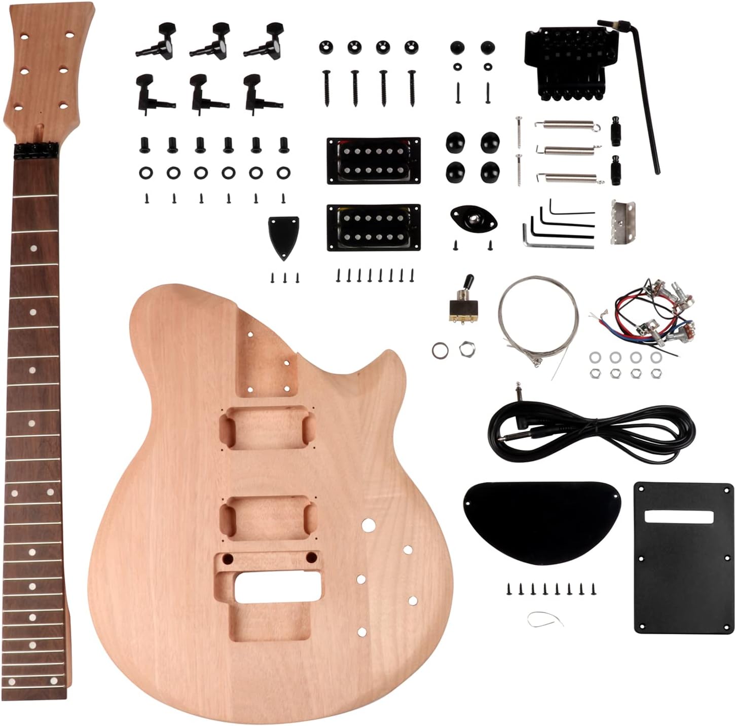 DIY Electric Guitar Kit for Beginners with Mahogany Body