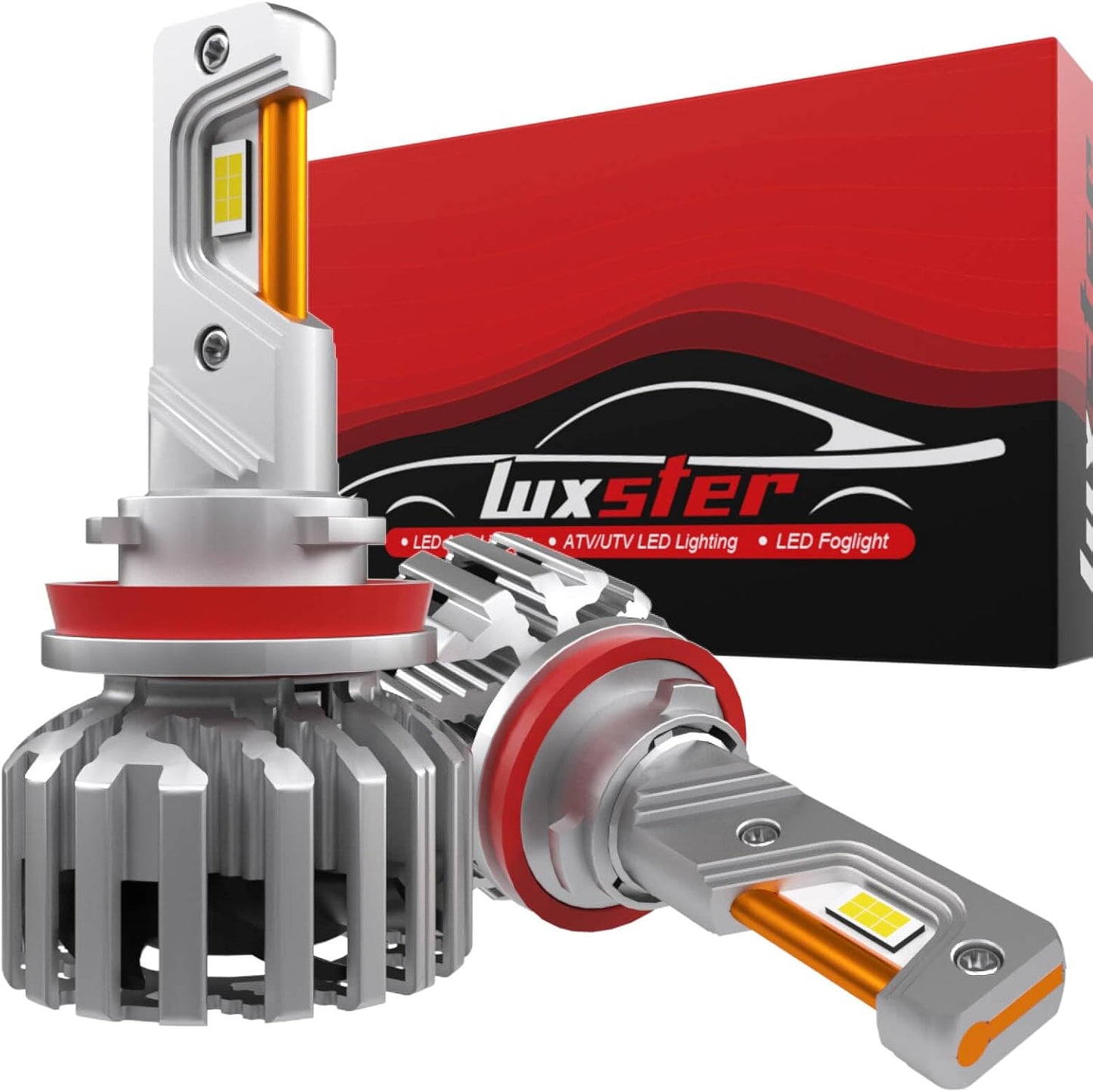 LUXSTER HolyKnight 30000lm H11 H9 LED Light Bulbs for Brightness