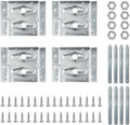 Surface Mount Corner Brackets 40PK - Sturdy Table Leg Reinforcement
