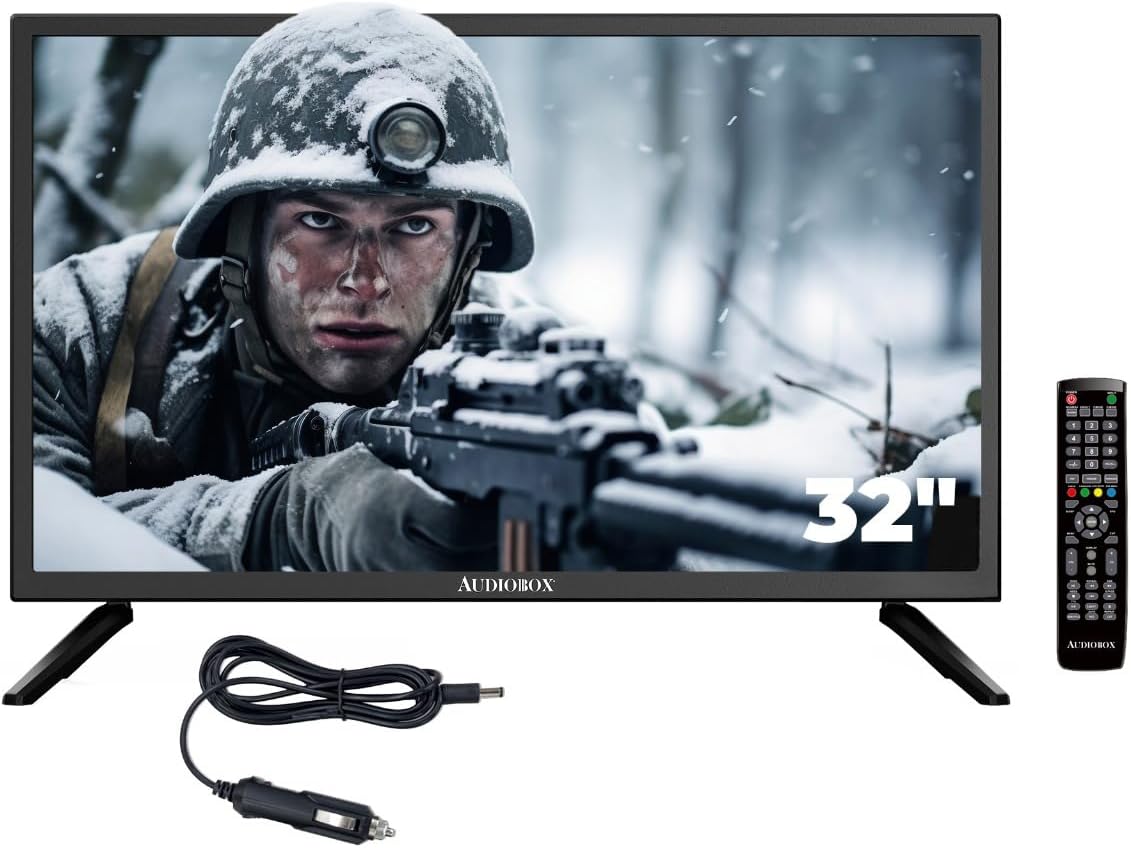 12V 32-Inch RV Camper TV with HDMI & USB Inputs for Travel